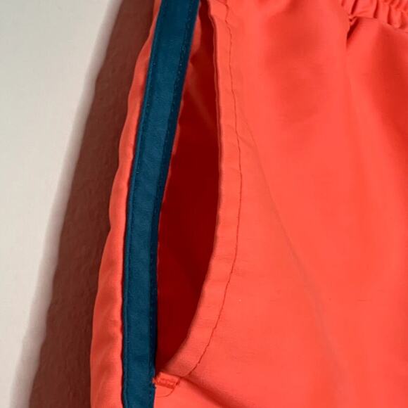 CHUBBIES WOMEN'S HIGH -WAISTED SHORTS SIZE M  ORANGE WITH GREEN‎ TRIM - Picture 3 of 7